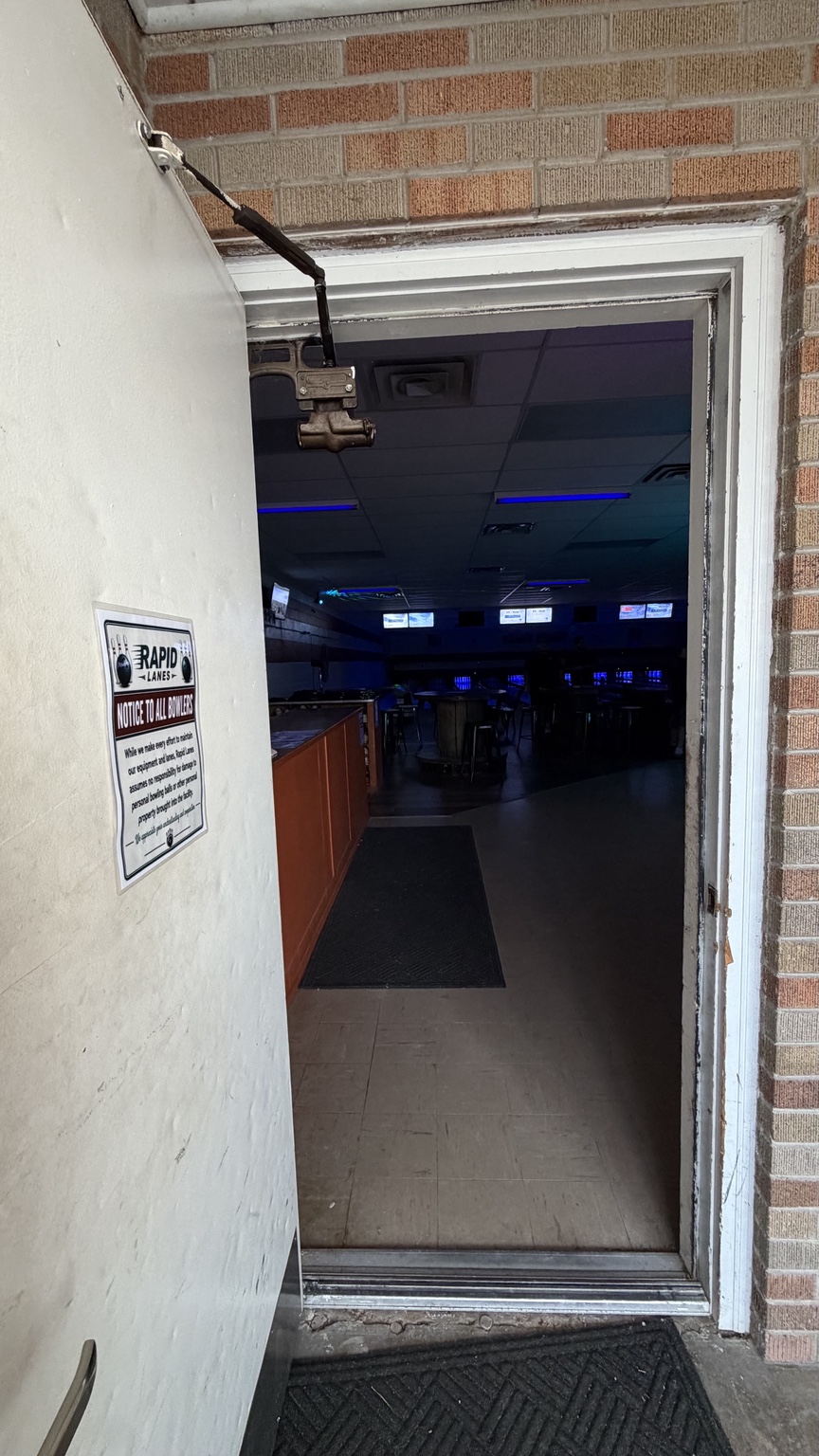 View through the entrance into Rapid Lanes
